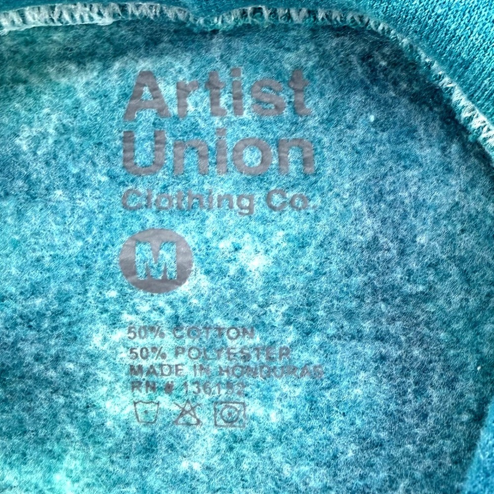 Artist Union California Tie Dye Hoodie M Palm Tree Surf Y2K Streetwear - Picture 6 of 10